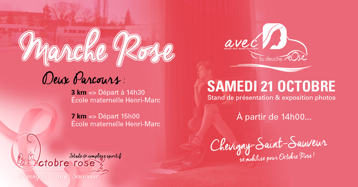 Marche Rose à Chevigny Saint Sauveur AVEC La Deuche Rose